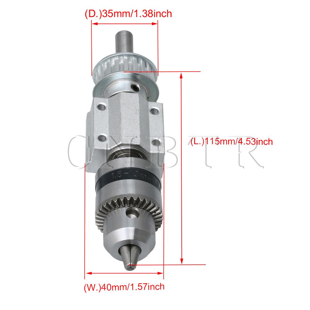 Cnbtr B12 Spindel Tafel Zag Mini Hand Boor Draaibank Druk Motor Chuck W/Sleutel