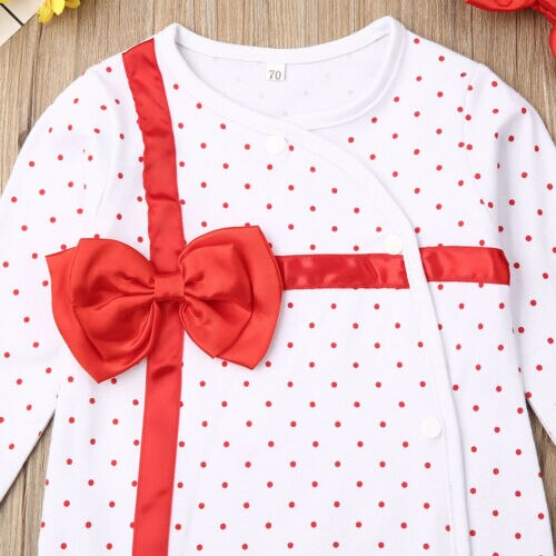 Infant Baby Girl Boy Kids 0-12M Rompers Xmas Christmas Santa Claus Romper Jumpsuits Hat Clothes