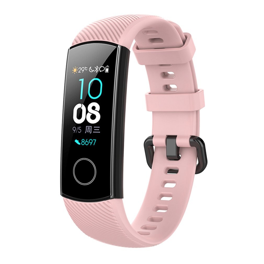 Silikon Bilek Cinturino Da Polso Per Huawei Honor Fascia 5 Standard Smart Wristband di Sport Del Sostituzione Del Braccialetto Cinturino Da Polso Cintura: Pink