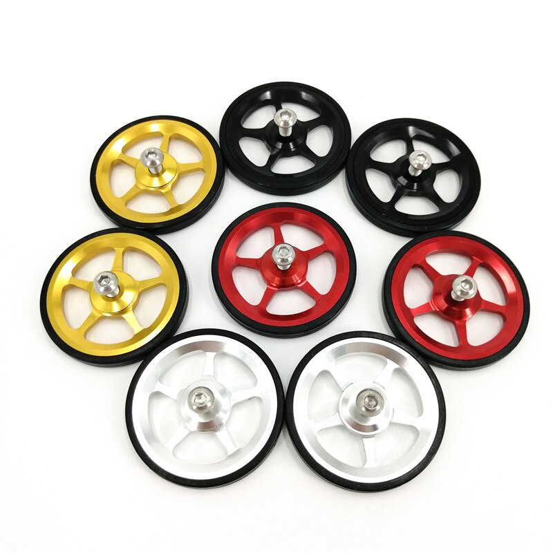 Brompton Rear Rack Easywheel 60mm Aluminum Alloy Easy Wheel Folding Bike Cargo Racks Accessories