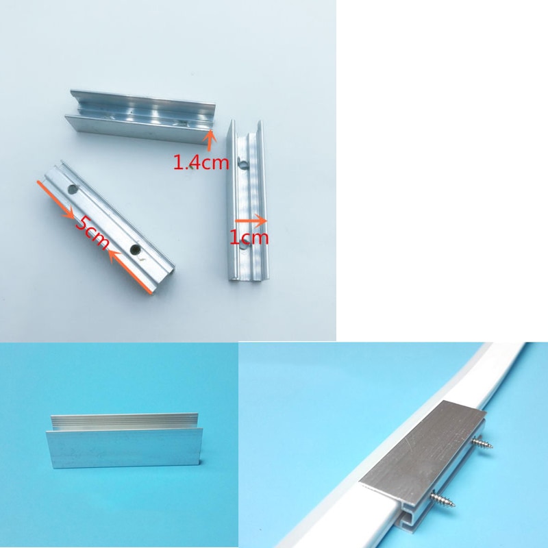 10mm 12mm Aluminium LED Strip Clips Voor 110V 220V 2835 Neon Sign Licht LED Strip Flexibele Accessoires 5pcs