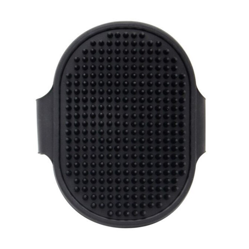 Hondenborstel, huisdierbadkam, massagekam van rubber, verstelbare ringvormige handgreep voor huisdieren, katten en honden, smr 88: Zwart