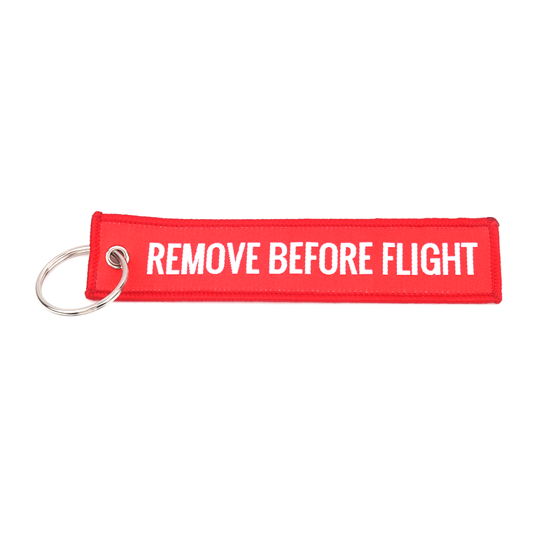 1 st 13*3 cm Rood Herdenkingsmunten Sleutelhanger REMOVE BEFORE FLIGHT Luchtvaart Accessoires