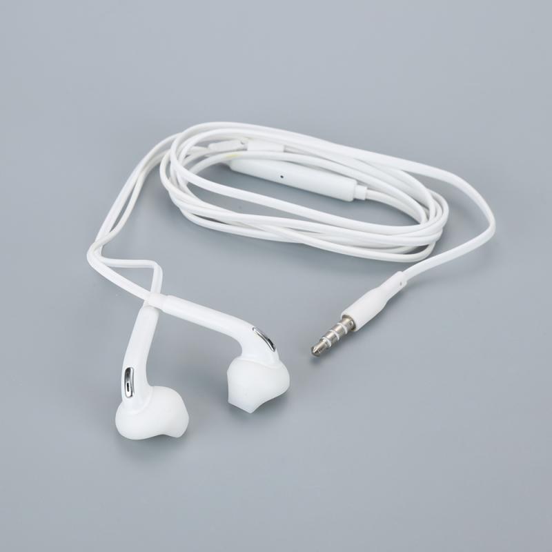 Auricolare in-orecchio bianco per Samsung galassia S6 cuffie cablate con microfono Jack da 3.5mm cuffie per telefono cellulare volume regolabile 80%