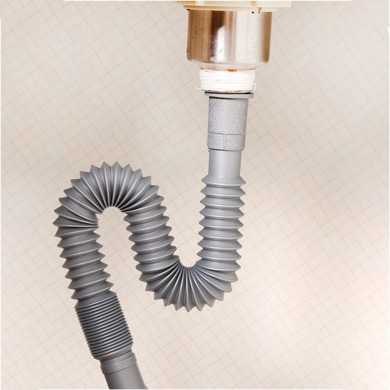 1PC Universal Plastic Flexible Kitchen Basin Strainer Sink Extension Washbasin Drain Hose Pipe For Bathroom Kitchen