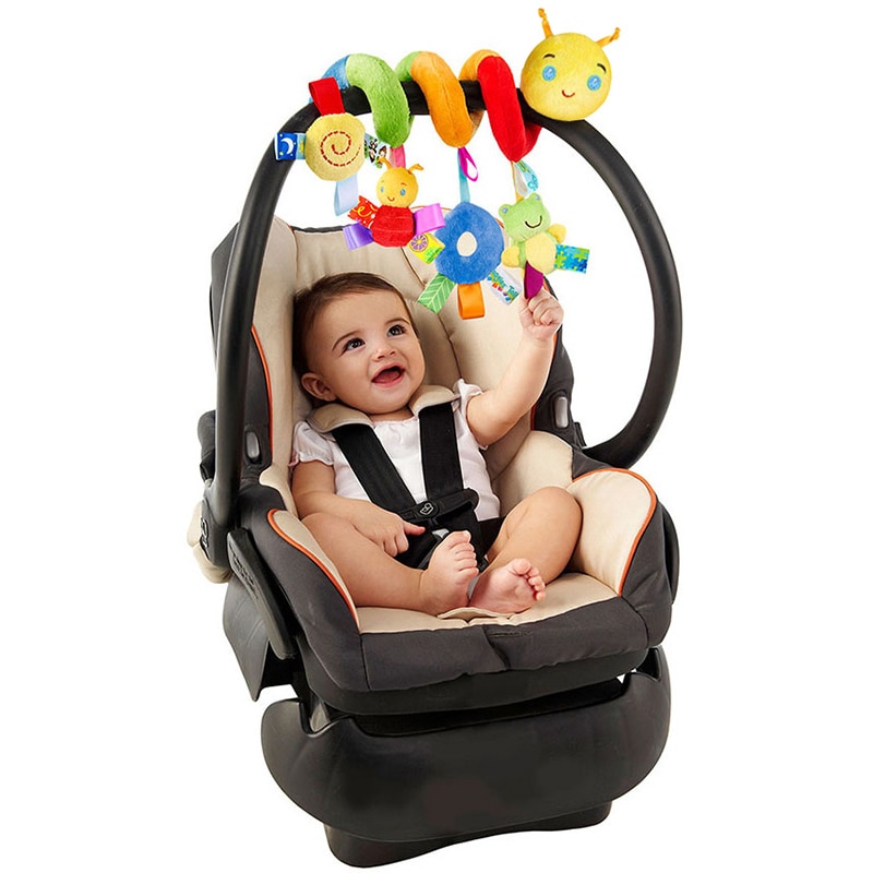 Sonajero en espiral colgante para bebé, juguete de campana con relleno suave, sonajeros para cuna, accesorios de cochecito de bebé de 0 a 12 meses