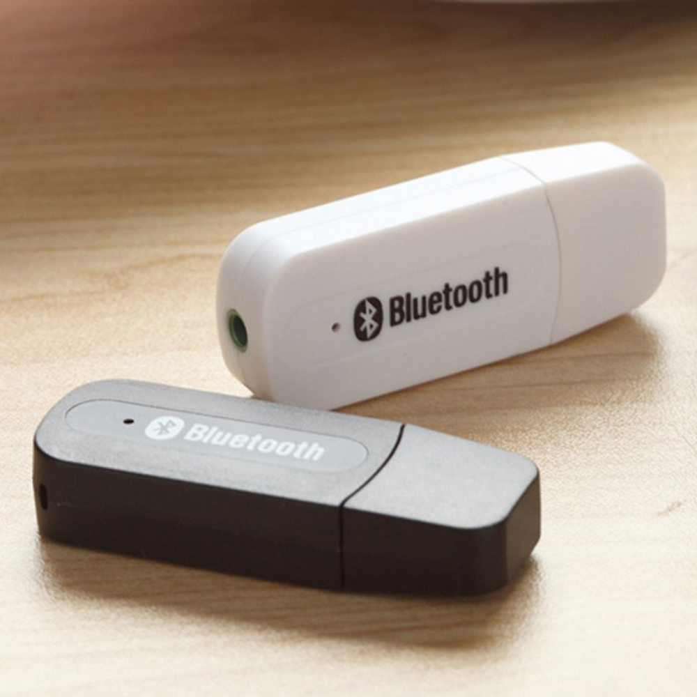 Auto USB Bluetooth-compatibele audio-ontvanger Auto draadloze adapter met 3,5 mm AUX audio-datakabel voor pc-laptop telefoon