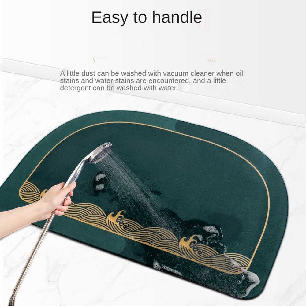 Badematten auf dem Boden Diatomeenschlamm Badezimmer Anti-Rutsch-Matten Badezimmerzubehör Toiletten-Fußmatten Diatomeenerde-absorbierende Pads
