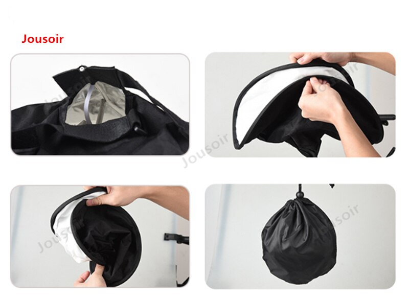 Godox Universal 44Cm Ronde Studio Flash Softbox Speedlite Diffuser Reflector Strap Voor Camera Flash