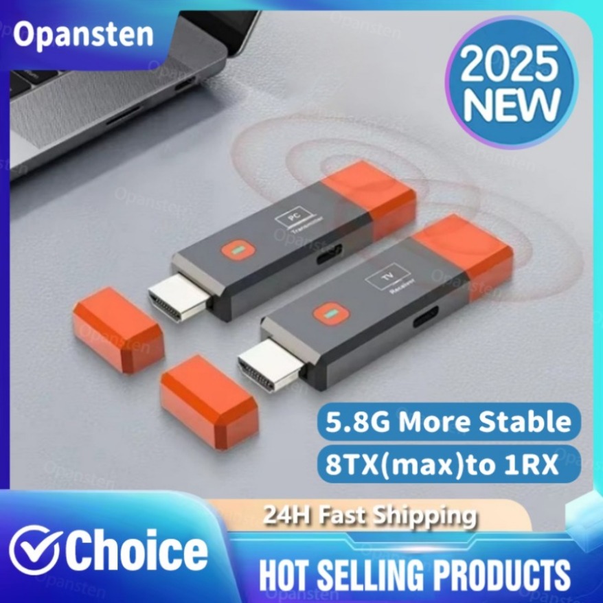 2025 Draadloze HDMI-videozender en ontvanger Extender-kit TV Stick Dongle-adapter voor pc-laptop naar projectormonitor TV