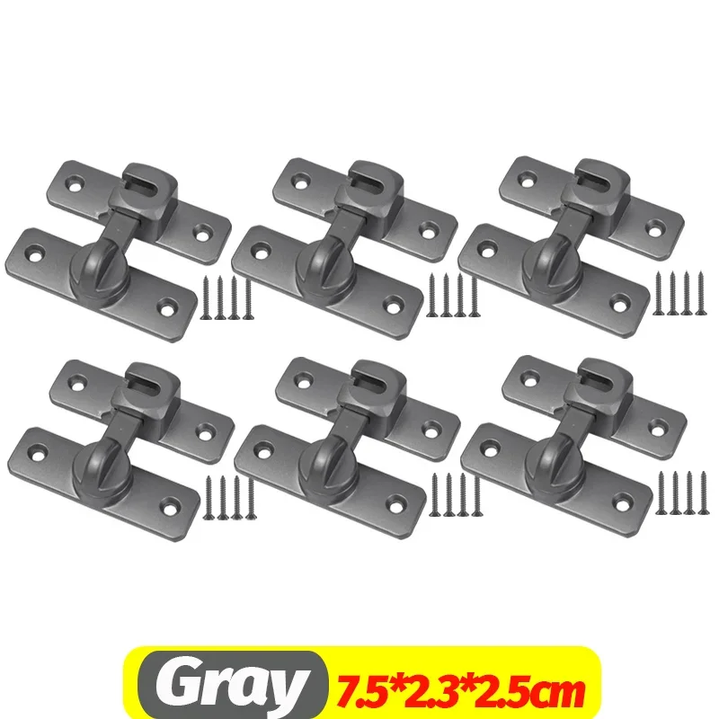 90 Degree Sliding Door Latches Sliding Door Locks Anti-theft Buckle Latches Home Cupboard Door Catches DIY Hardware Accessories: Chrome