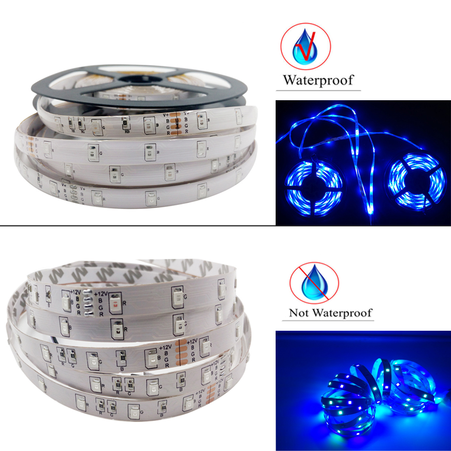 Waterproof RGB Led Strip Light 5M 10M 15M LED String DC12V Fiexble Light Led Ribbon Tape LED String lights tape lighting