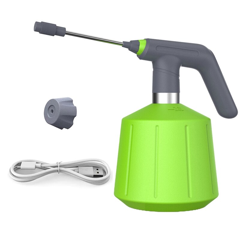 2L Electric Plant Mist Spray Bottle Automatic Garden Watering Can Water Sprayer Sterilizations Car Wash: Green