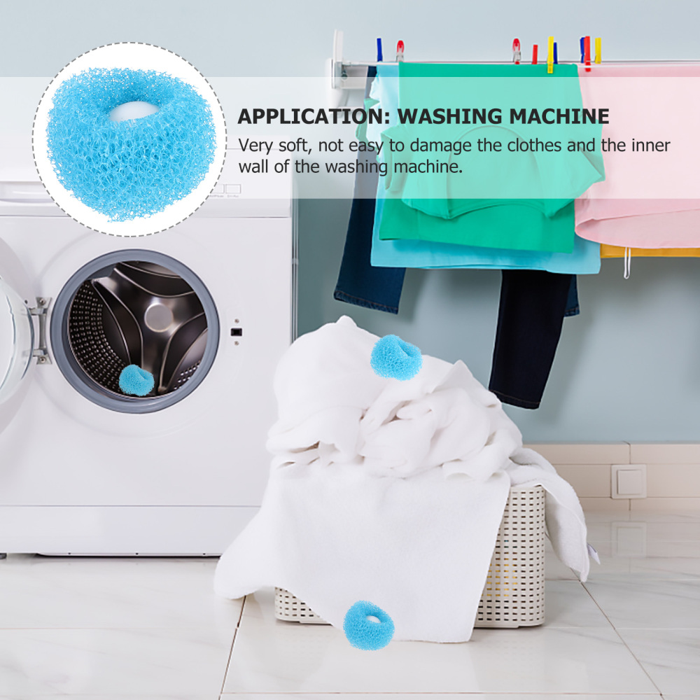 8Pcs Reusable Laundry Balls Washing Machine Soap Washing Blue