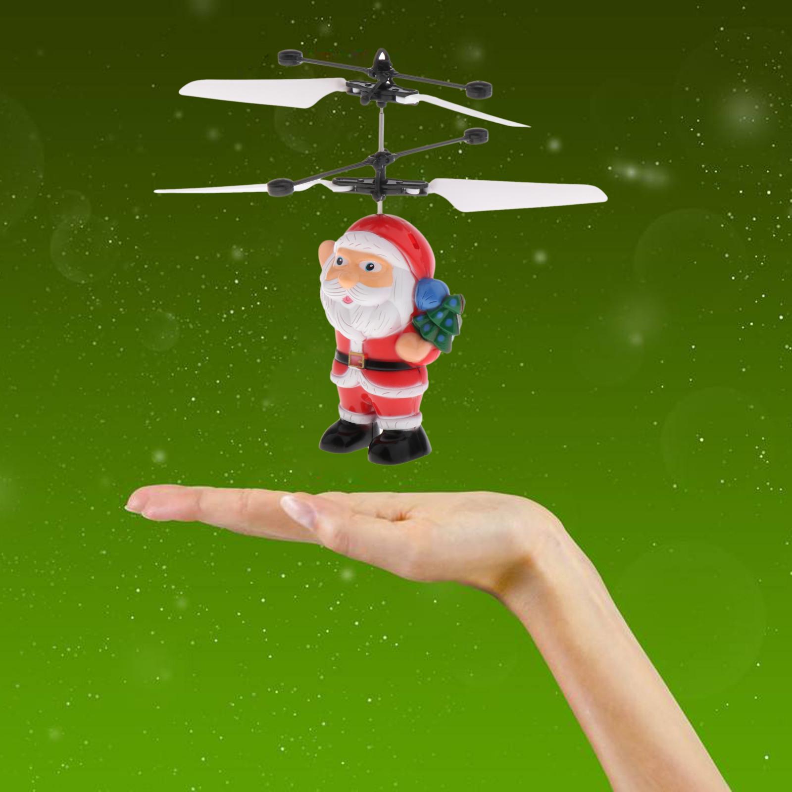 Kerstman Vliegende Bal Inductie Vliegtuigen Vliegende Speelgoed Drone Xmas Kids