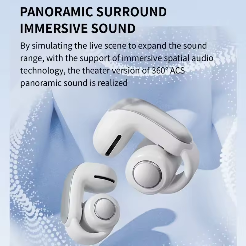 Originele V12 Oor Clip Oortelefoon Draadloze Bluetooth 5.3 Oordopjes TWS Sport Gaming Open Headset HiFi Stereo HD Mic Oproep Hoofdtelefoon