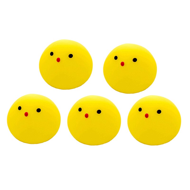 Giocattolo Squishy carino Mochi spremere giocattoli Antistress per bambini morbido appiccicoso giocattolo Antistress regalo per bambini pollo giallo: Yellow chicken(5pc)