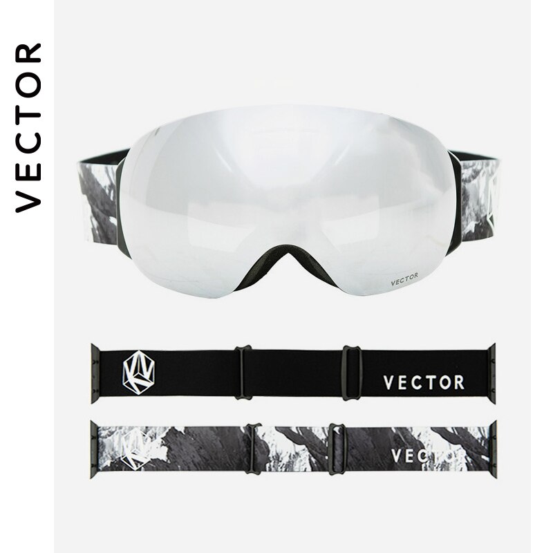 Utbytbar rem otg ski snowboard glasögon kvinnor män skidglasögon mask  uv400 snöskyddsglasögon vuxen sfärisk