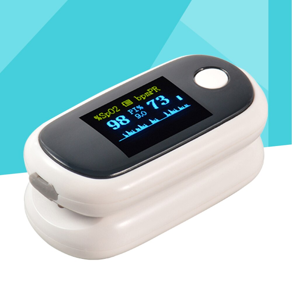 Usb Charing Oximeter Vinger Clip Blood Oxygen Monitor Polsslag Oxygen Oximeter Voor Mannen Vrouwen (Zwart): White