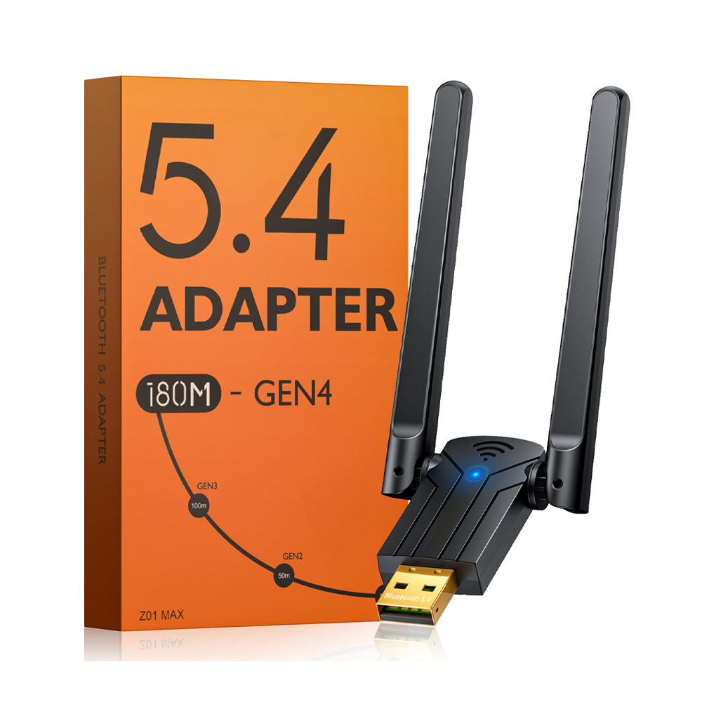 Electop 180M Bluetooth 5.4 Adapter Free Driver USB Bluetooth Dongle Adaptador for Windows 11/10/8.1 Mouse Keyboard Audio Receive: Default Title