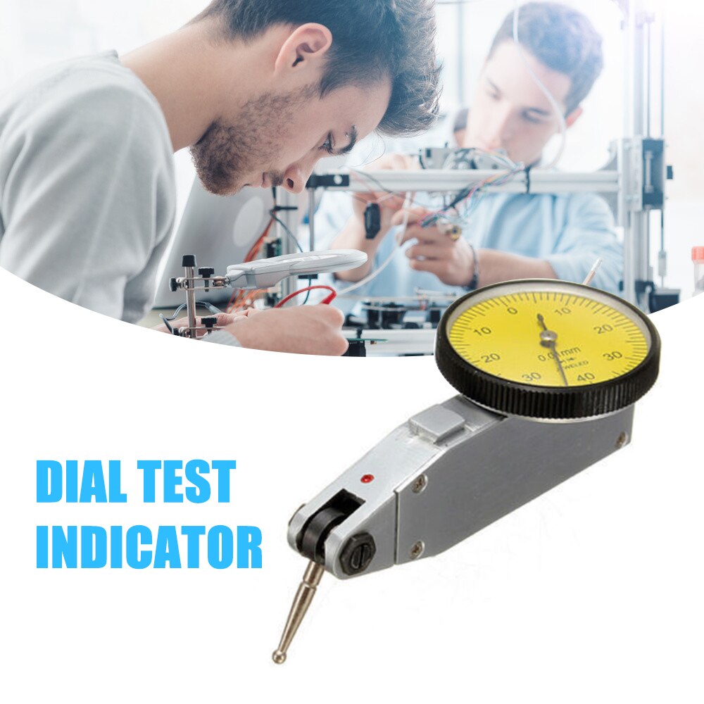 0.08mm presis måleskive testindikator måleur testindikator presisjonsmetrisk med svalehaleskinner + urkasseindikator