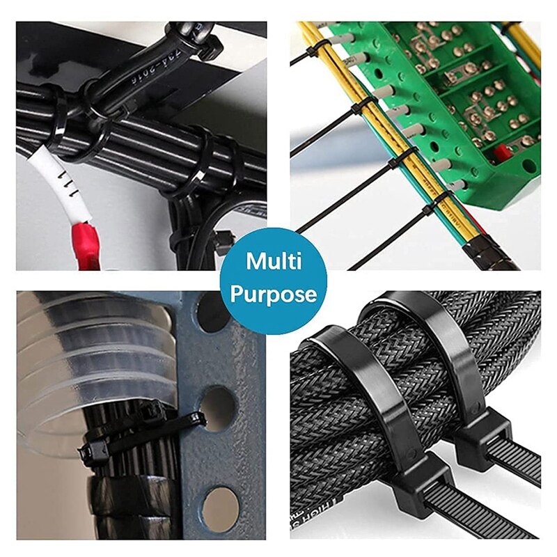 WCC® 1000-Pack Clear Cable Ties - Strong & Durable Zip Ties (100mm X 2 - View #5