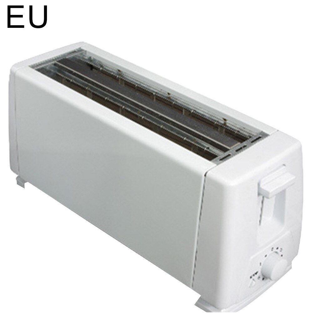Tostadora rápida para el hogar, máquina para hacer pan, sándwich, 4 rebanadas, con ranura ancha, 1300W: White EU Plug