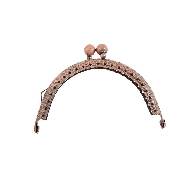8.5Cm Metalen Portemonnee Frame Handvat Maken Kus Sluiting Lock Clutch Bag Portemonnee Handtas Accessoires Brons Tone Tassen onderdelen: Red copper