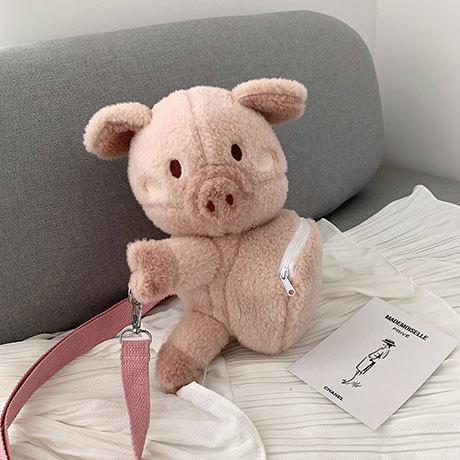neue Rosa Tasche Frauen Lustige Kleine Tasche Flut Nette Plüsch Schwein bilden Schulter Tasche Les Säcke Des Femmes Bolso Ebene Typ-2-62196-2 Hembra Lindo: Ursprünglich Titel