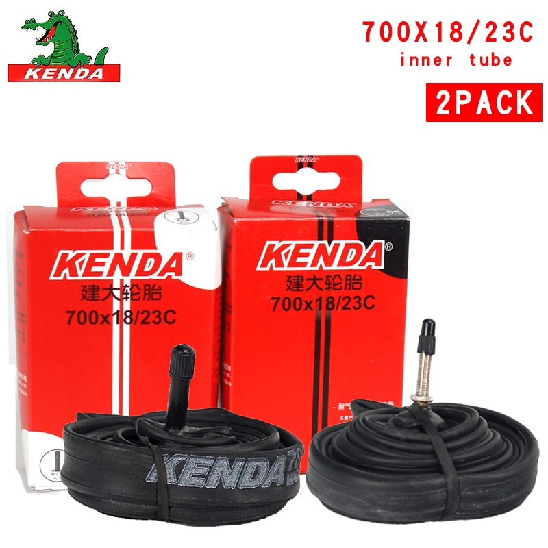 2 PCS Kenda Fiets Binnenband 700*18 23C Franse valve 700C Fietsen Mountainbike Butyl Rubber Fietsband onderdelen