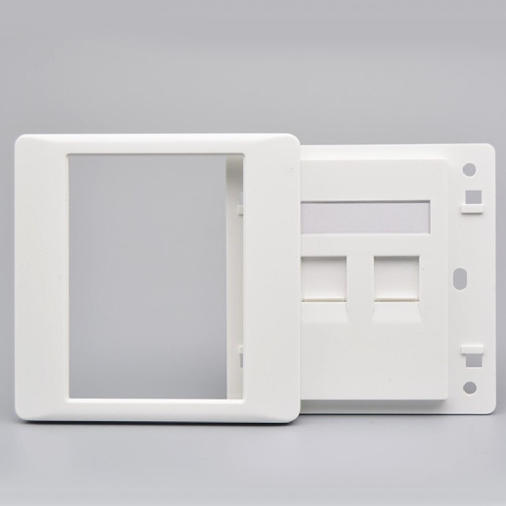 86x86mm Female To Female CAT6 Gigabit Dual-Pass Network Wall Plug RJ45 LAN Faceplate Internet Straight Plug Outlet