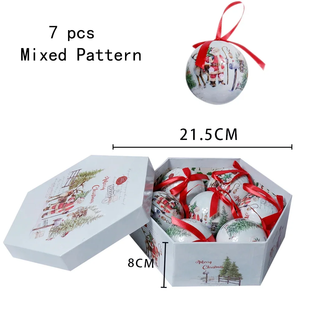 Weihnachtskugeln, Weihnachtsanhänger, Baumschmuck, mehrfarbige Kugeln, Zuhause, Party, Dekorationen, Set, Navidad, Weihnachtsdekoration, Kugeln: Licht Gelb