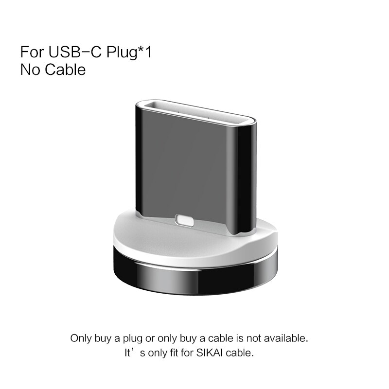 Sikai cabo usb carregador rápido 3 em 1 5a, cabo de carregamento rápido e magnético para huawei honor view 20 usb c 5a qc4.0 para honor 10 30pro: USB-C plug