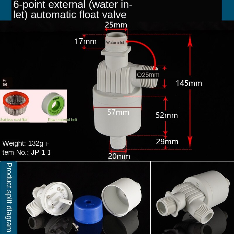 1/2in 3/4in 1 zoll automatische wasserstand Regler schweben Ball ventil Solar- wasser Panzer wasser turm Schwimmbad wasser einlass schalter ventil: JP-1-1