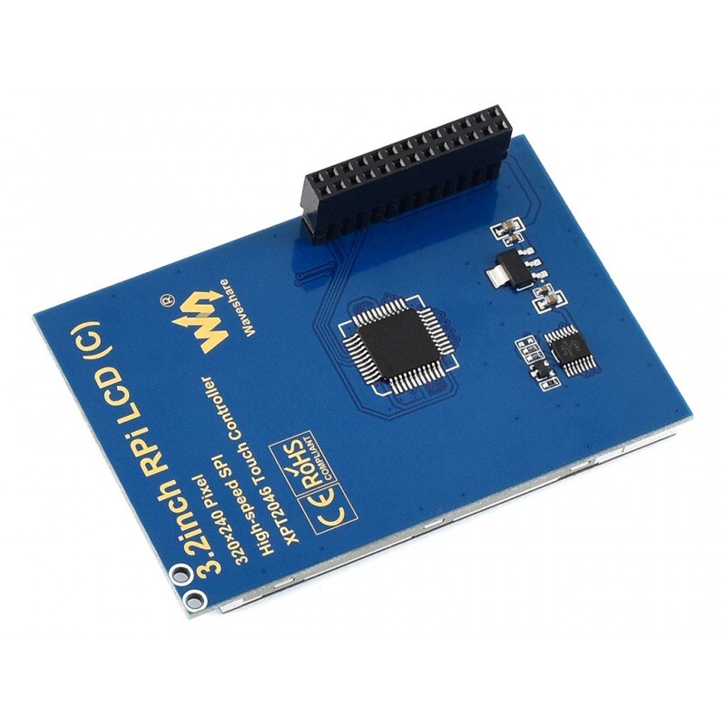 3.2inch Resistive Touch Display for Raspberry Pi 4B 3B+ 3A+ Zero, 320×240 125MHz High-Speed SPI Interface