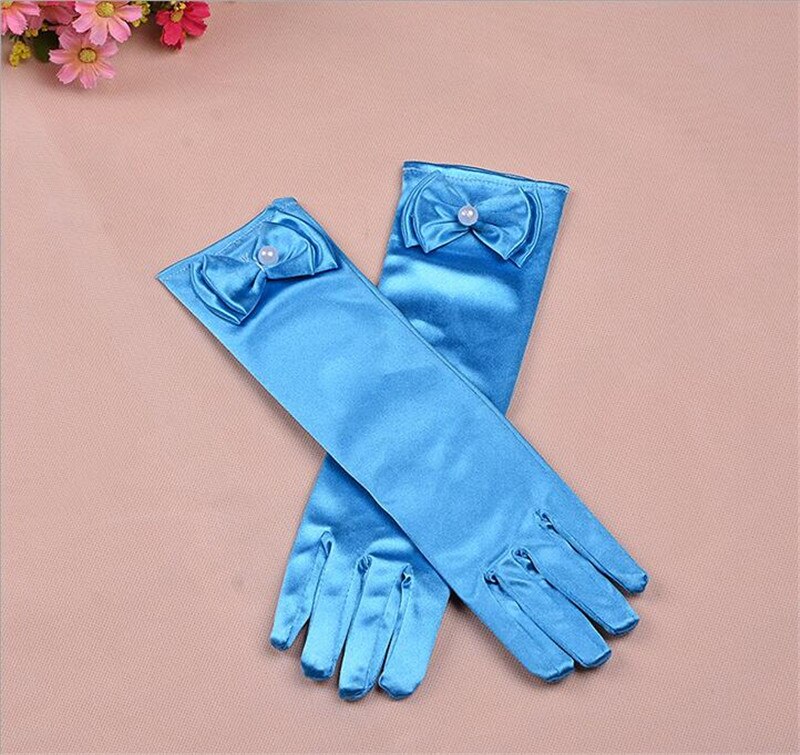 Gants longs en Satin Stretch pour enfants | 1 paire, nouvelle , gants de soirée d'opéra, accessoires pour vêtements de pour filles