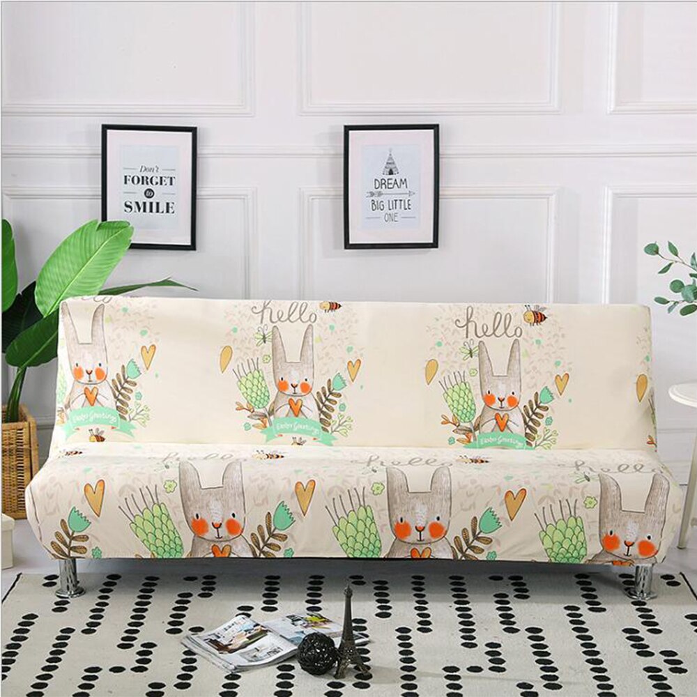 Universele bankhoes woonkamer schattig dierenpatroon bankhoes elastische hoezen voor 160cm to 190cm banken zonder armleuningen: H