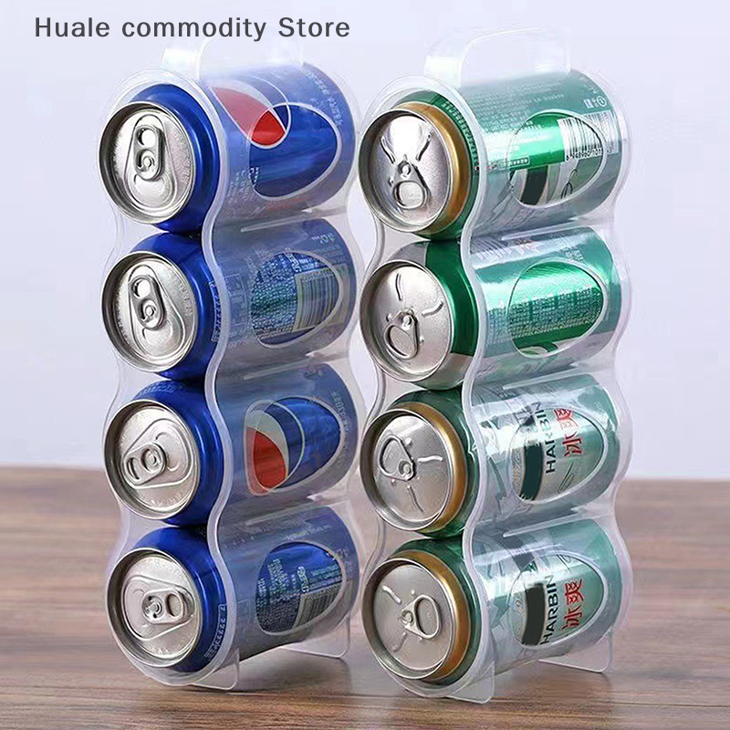 4-See-Getränke-Limonade-Getränkedose, Organizer, Gestelle, Kühlschrank, Getränkeflaschenhalter, Bierkühlung, Regal, Aufbewahrungsbox für Zuhause und Küche