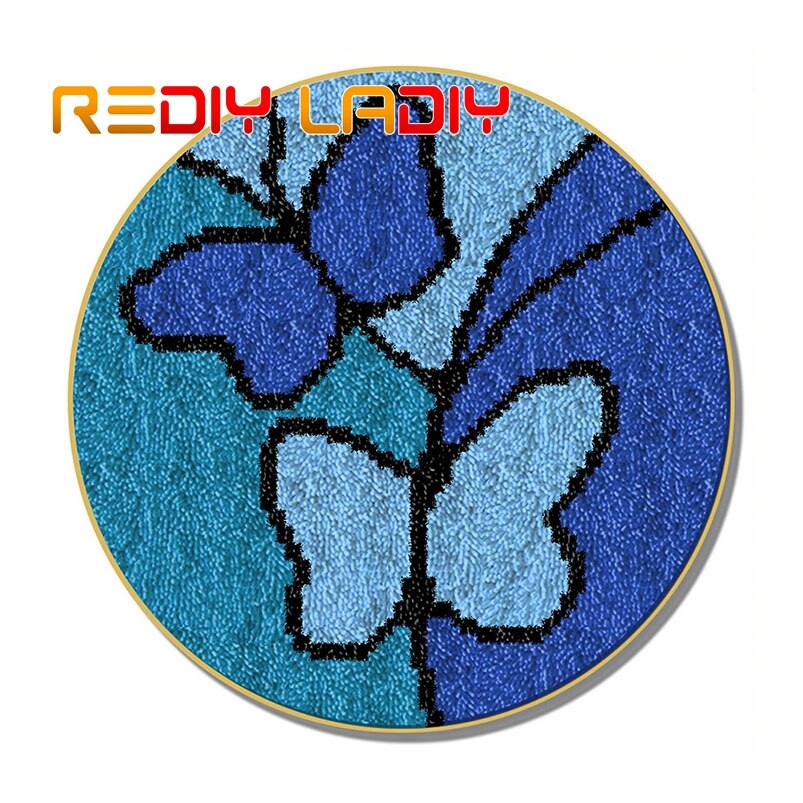 Latch Hook Rug Kits Crocheting Carpet Rug Christmas Wreath Acrylic Yarn Printed Canvas Cushion Mat Crochet Wall Tapestry Crafts: ZD113