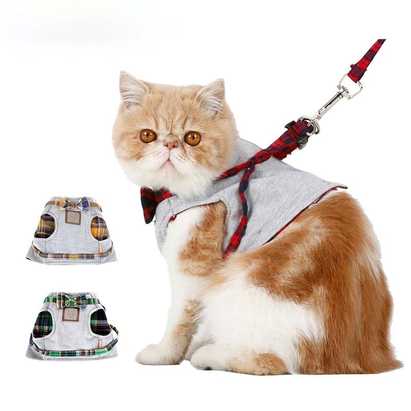 Samll Dog Harness Walking Fabric Harness Set Style 2 High Jacket+Leash Size British