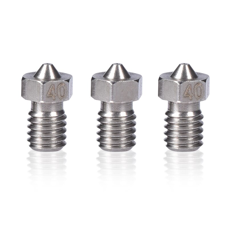 1/5 PCS Stainless Steel Nozzle M6 Thread 0.25MM 0.4MM 0.8MM For 1.75MM 3MM Filament 3D V5 V6 Extruder For 3D Printer Parts