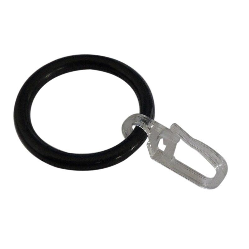 Anillo y gancho de plástico de 40mm de diámetro, anillas de barra de cortina para decoración de ventanas, 100 Uds.: Default Title