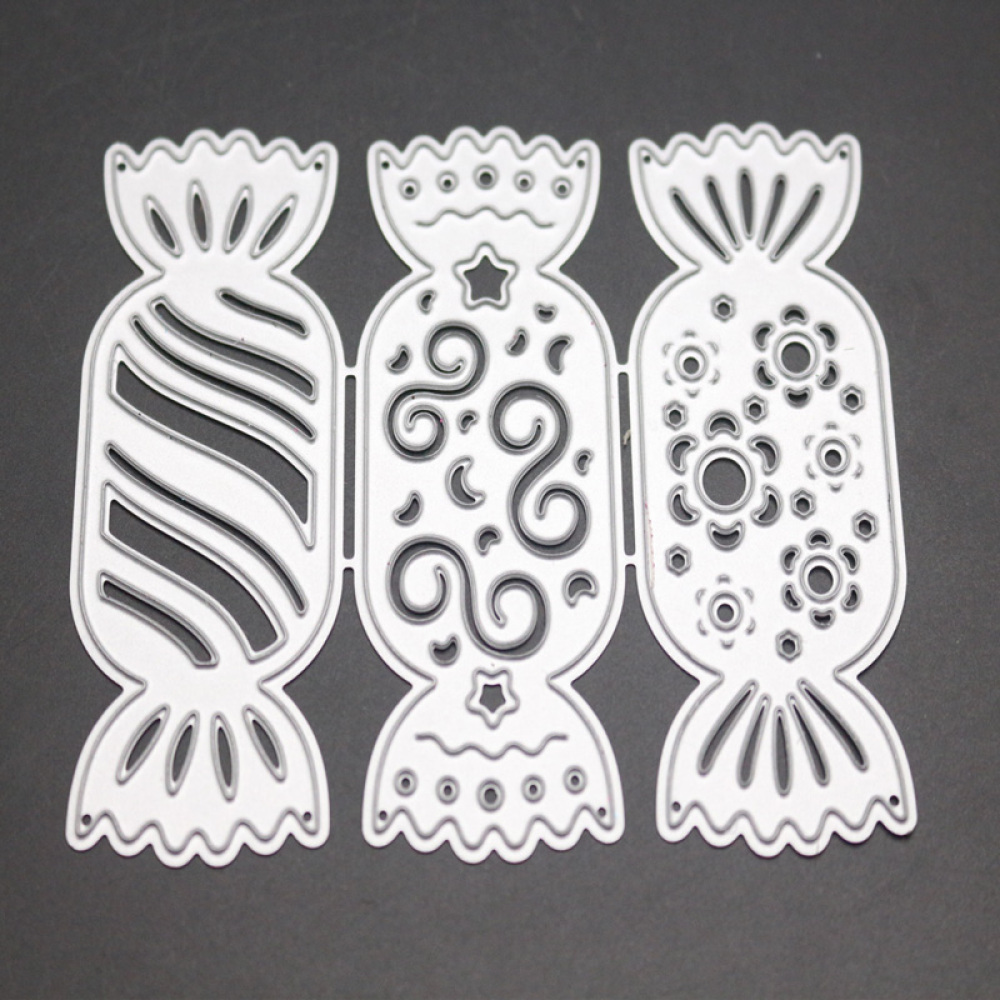 Christmas Candy Metal Cutting Dies Irregular Die Cut Sweet Frame Stencil Scrapbooking Embossing Craft Stamps And Dies
