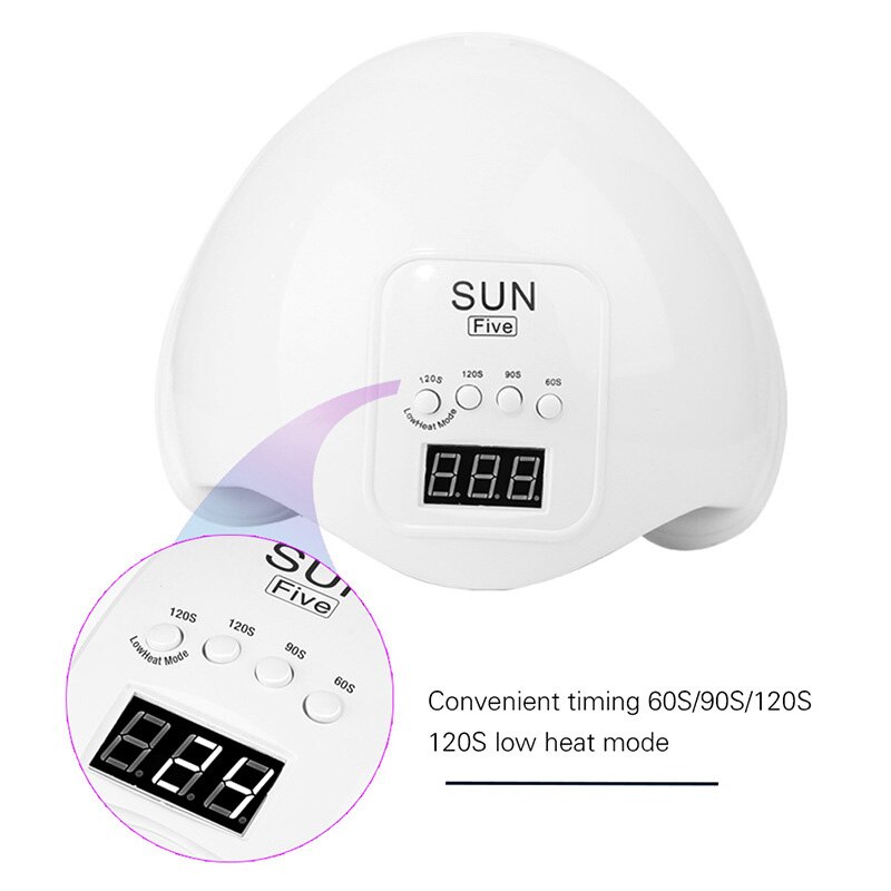 ¡Novedad! Lámpara UV para uñas Sun Five de 48W/24W, lámpara LED para manicura de uñas