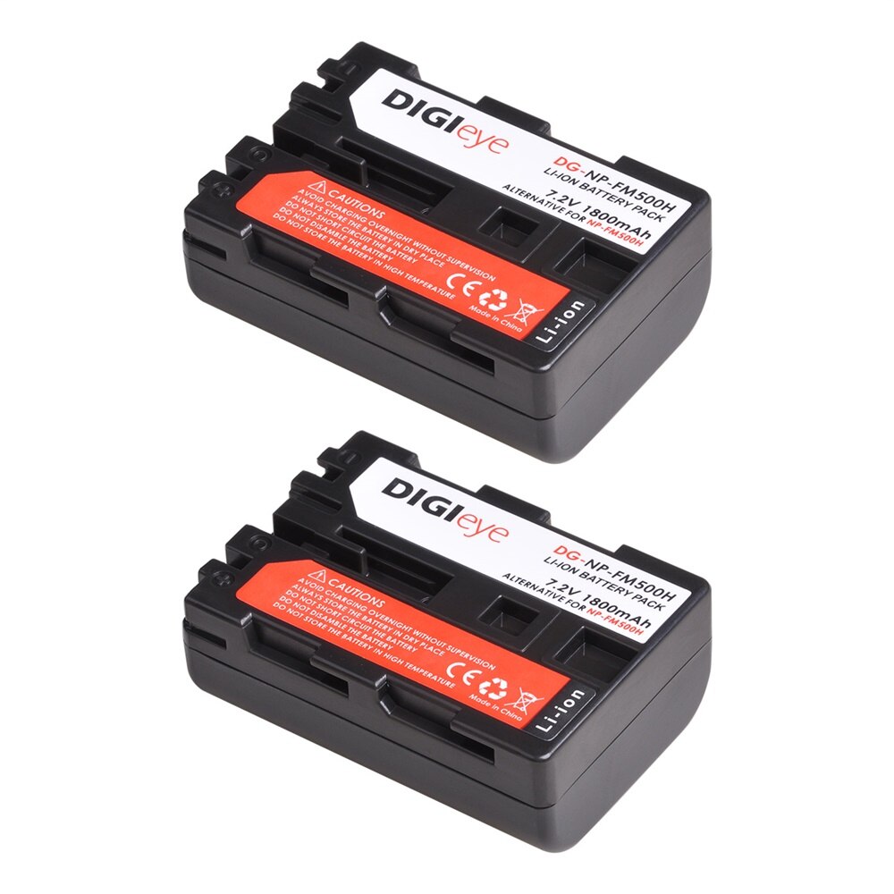 3 pièces 1800mAh NP-FM500H NP FM500H batterie + LED double chargeur pour Sony Alpha a68,a77II,SLT-A57,A58,A65,A100,A350,A450,A550,A580: 2 battery