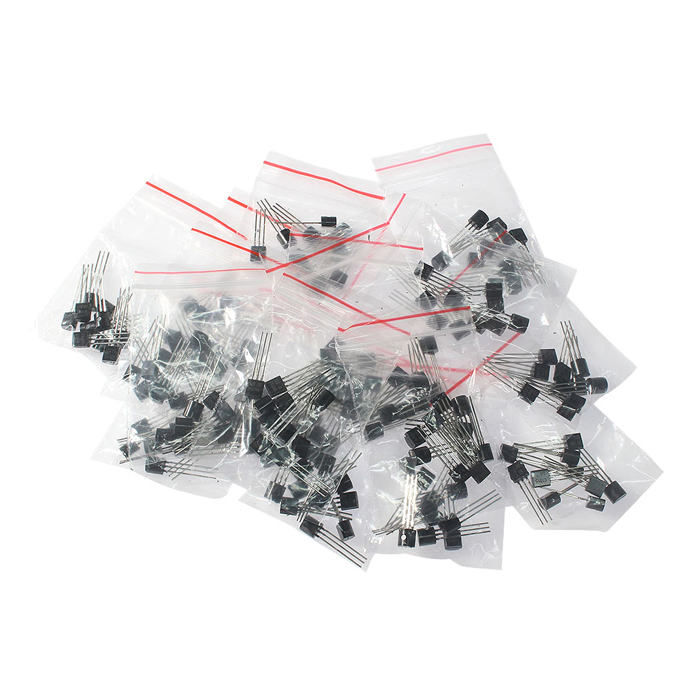 50-900PCS Transistors kit NPN PNP S8050 S8550 S9012 2N3904 2N3906 C1815 A1015 MJE13001 BC327 BC337 BC517 BC547 BC548 BC549 BC558