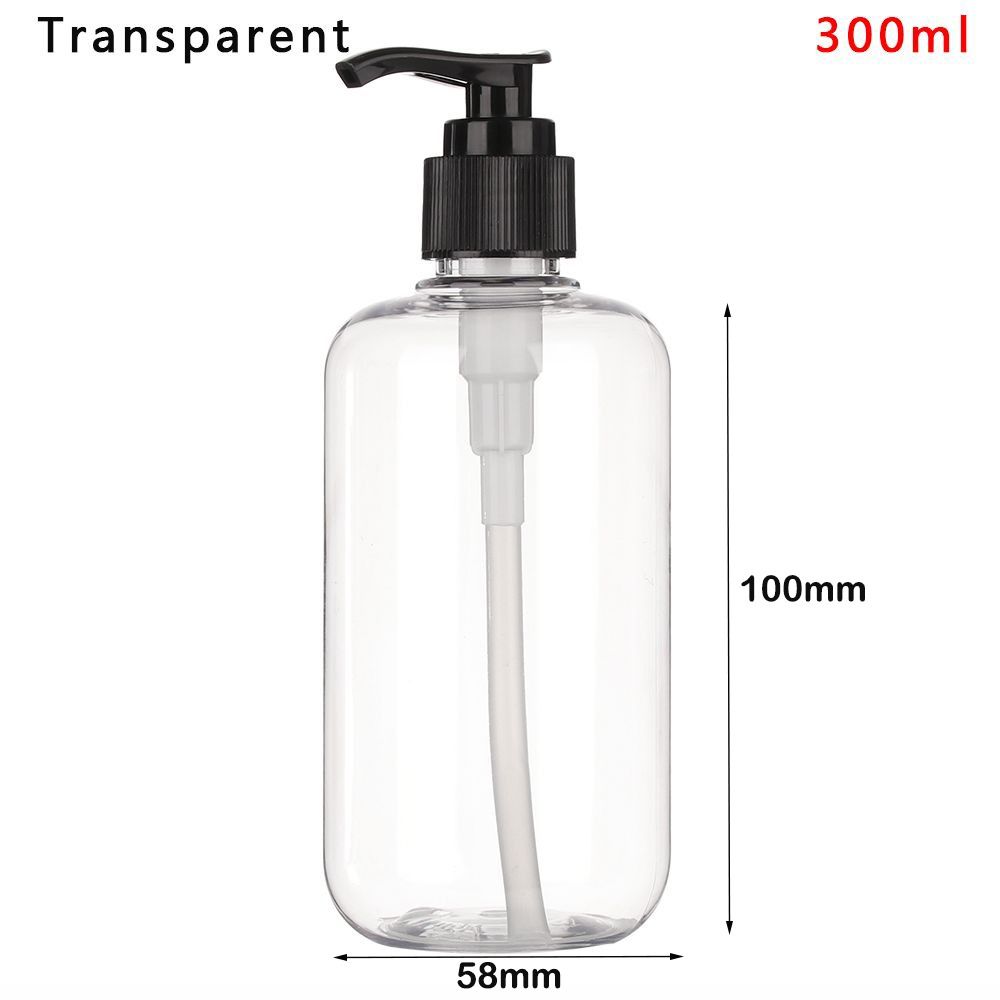 Soap Dispenser Refillable Lotion Container Plastic Liquid Shampoo Shower Gel Bottles Home Bath Supply 100/150/200/300/400/500ML: Silver