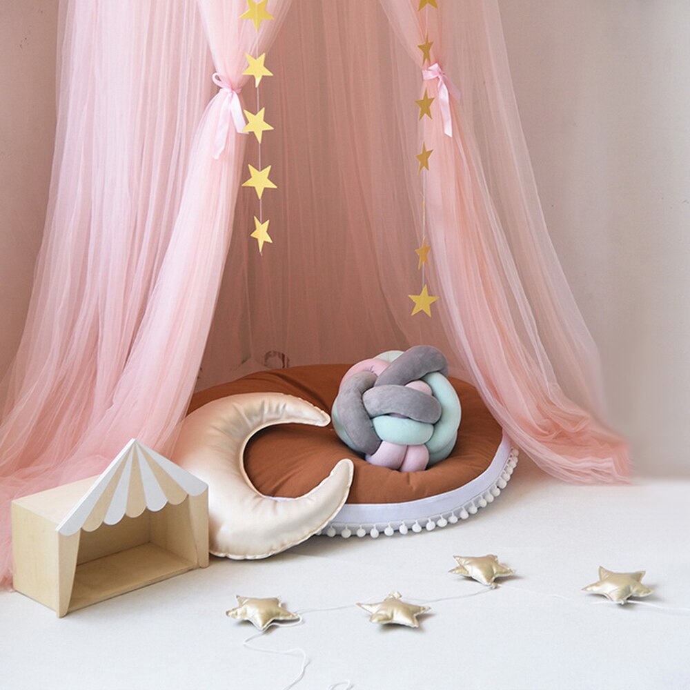 Opknoping Klamboe Ronde Baby Kids Kant Vier Hoek Student Hemelbed Klamboe Voor Kinderen Meisjes Kamer Decoratie