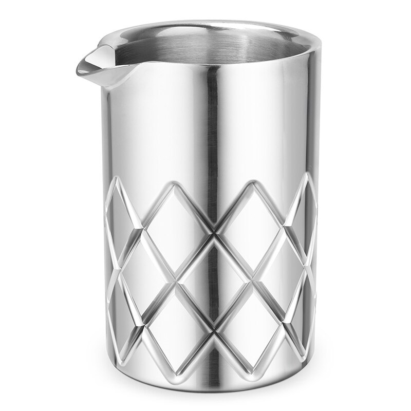 580ml Stirring Tin Cocktail Mixing Glass Double-walled and Vacuum Insulated For Temperature Consistency Bar Tool: Silver DoubleWall