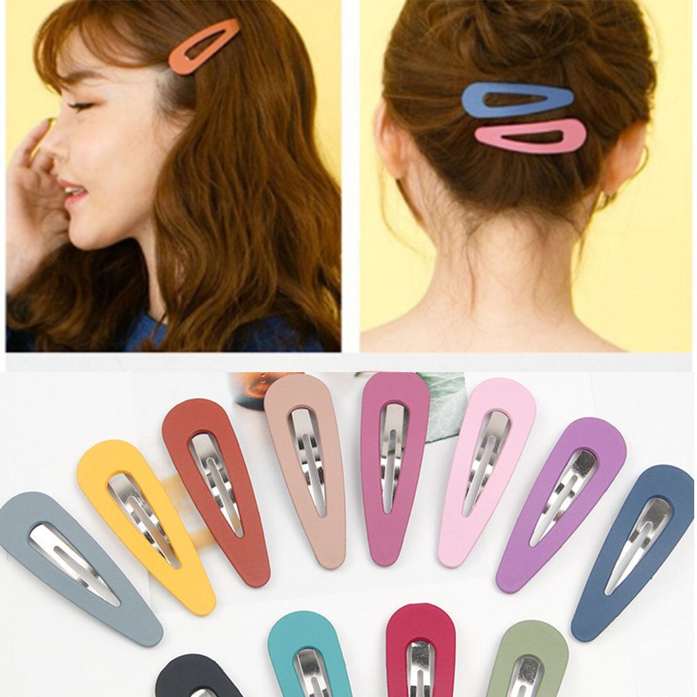 2 Stuks 7.5Cm Snap Haar Clips Voor Haar Clip Pins Bb Haarspelden Kleur Metalen Haarspeldjes Voor Vrouwen Meisjes Dames hair Styling Accessoires